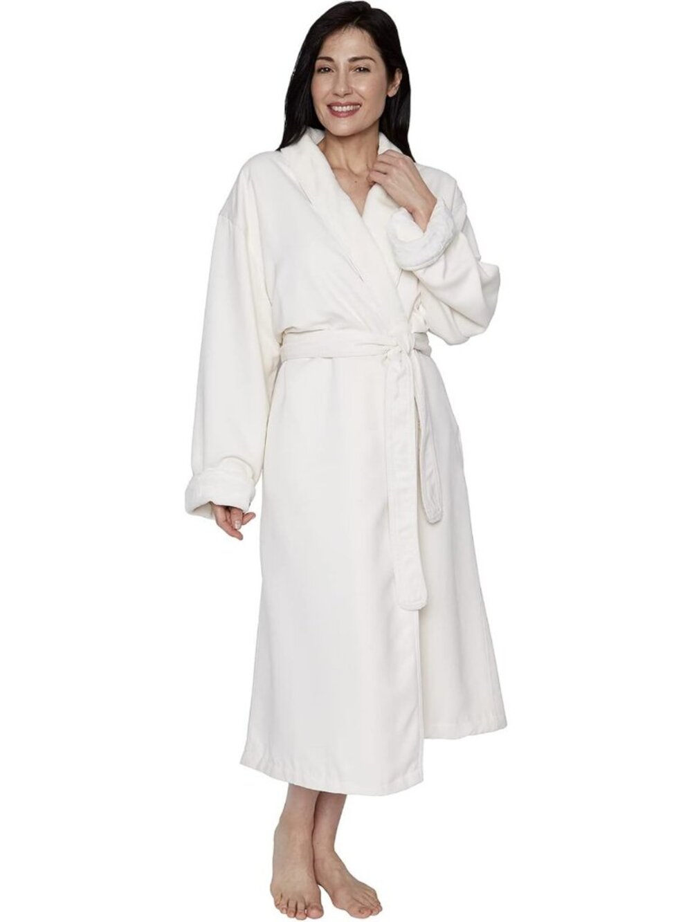 Cozy Unisex Spa Microfiber Shawl Collar Robe with Shimmer Lining - Perfect Gift!